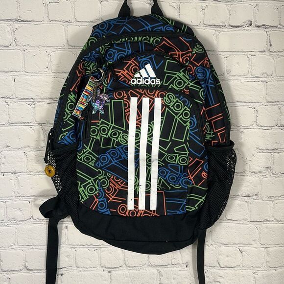 Adidas BTS Creator 2 Multicolor Backpack Book Bag Laptop Case Green Blue Orange - Picture 1 of 11